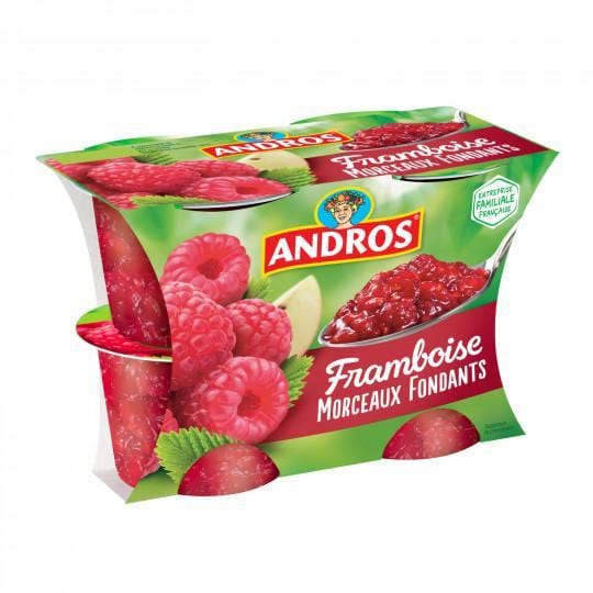 Andros Compote Delice Framboise 4x100 g