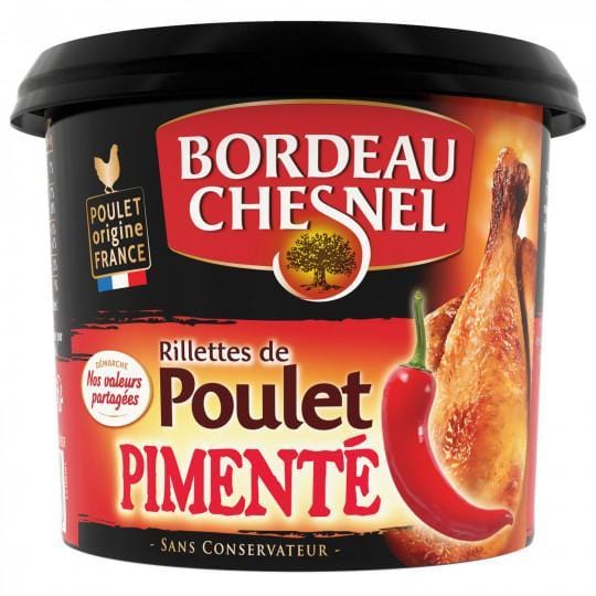 Bordeau Chesnel Rillette de Poulet Roti Pimentée 220 g