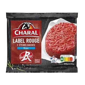 Charal Steak Hache Label Rouge 5 % 2x130g