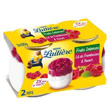 La Laitiere Creamy Raspberry Yoghurt 2x120g