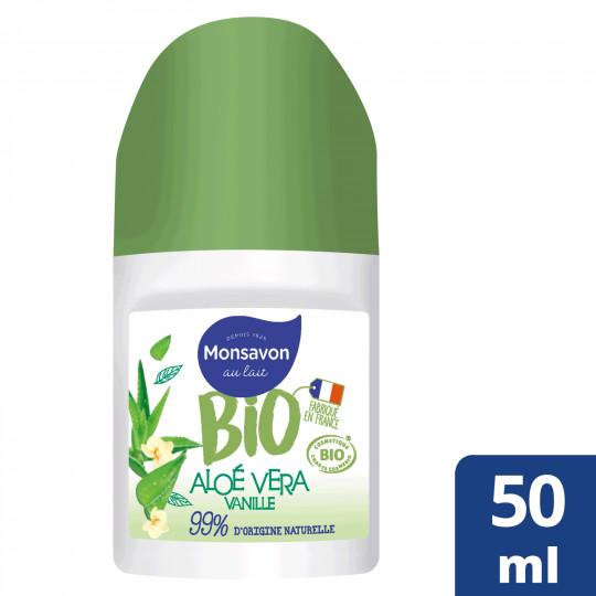 Monsavon au Lait Deodorant Bio Billes Aloe Vera Vanille 50ml