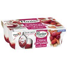 Yoplait Panier Delice Strawberry Raspberry Compote 4x100g