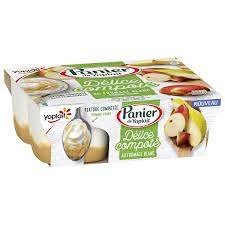 Yoplait Delice Basket Peche Apricot Compote 4x100g