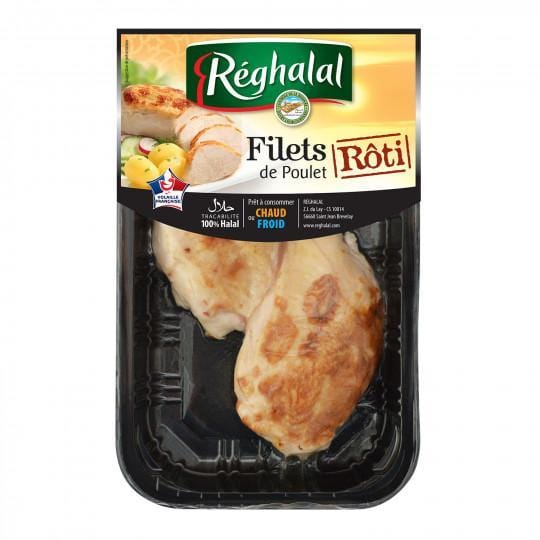 Reghalal Filet de Poulet Roti Halal 220 g