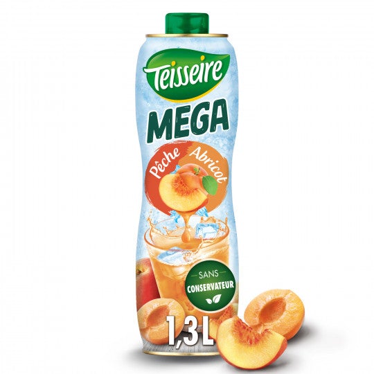 Teisseire Mega Sirop Peche Abricot 1.3L