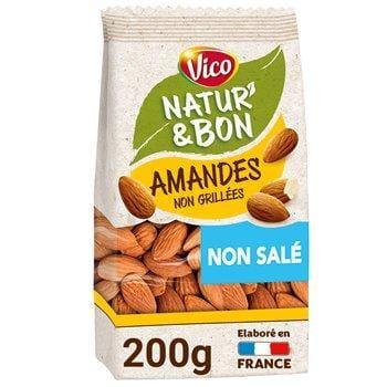 VICO - AMANDES NATURELLES NON GRILLEES NON SALE Paquet de 200g