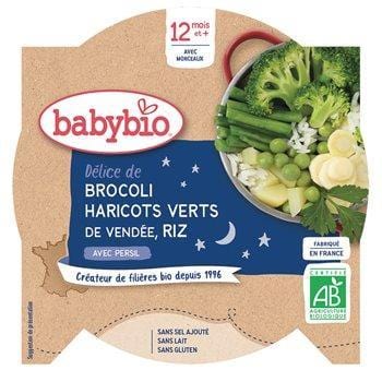 Assiette Babybio - Dès 12 mois Légumes verts riz 230g