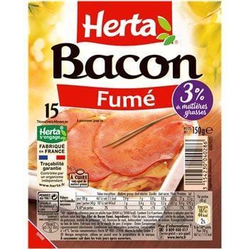 Bacon Herta superposé x15 150g