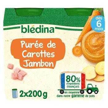 Bledina Puree de Carottes Jambon 2x200g