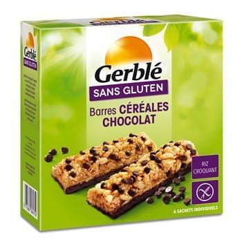 Barre céréales Gerblé Sans gluten Chocolat - 132g