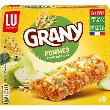 Barres céréales Grany  Pommes vertes  x6 125g