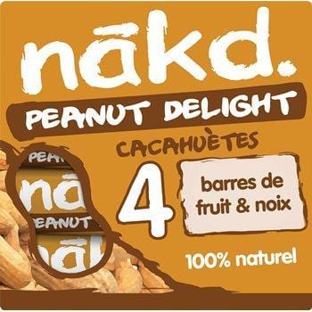 Barres céréales Nakd Cacahuète  peanut delight - 4x35g