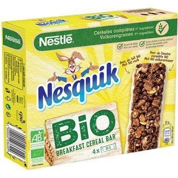 Barres céréales Nesquik Nestlé bio - 4x25g