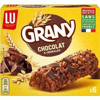Barres céréalières Grany Chocolat x 6 125g