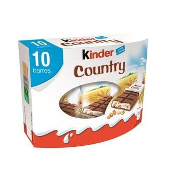 Barres chocolatées Kinder Country - x10 barres - 235g