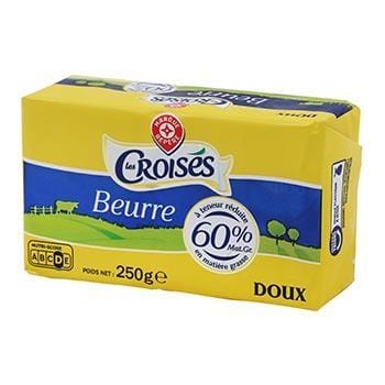 Beurre allégé Les Croisés Doux - 60% MG - 250g