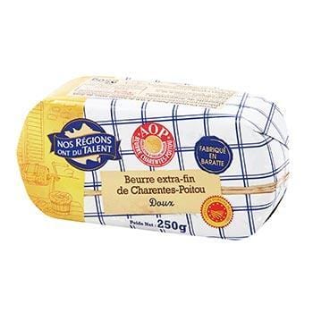 Beurre extra doux du Poitou AOP - 82% MG - 250g