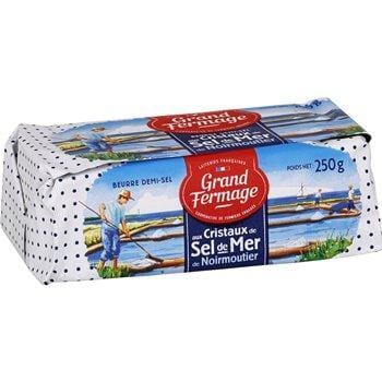 Beurre Grand Fermage 80% MG  Demi-sel de Noirmoutier - 250g
