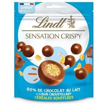 Billes chocolatées Lindt Crispy céréales soufflées - 140g