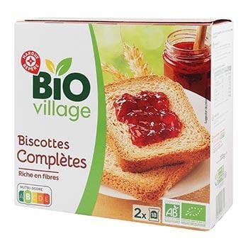 Biscottes Bio Village Complètes x36 - 300g