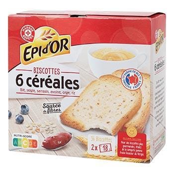 Biscottes Epi d'Or 6 céréales x36 - 300g