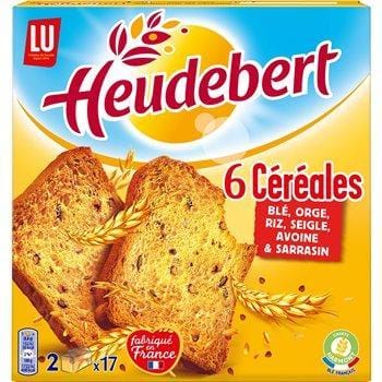 Biscottes Heudebert 6 céréales x34 - 300g