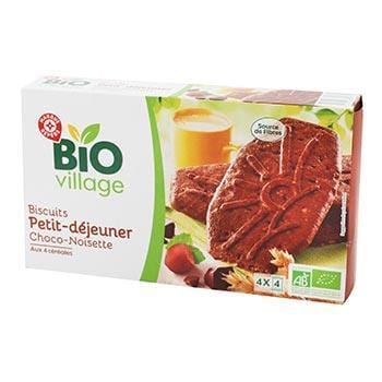Biscuits petit déj Bio Village Chocolat / Noisettes - 200g