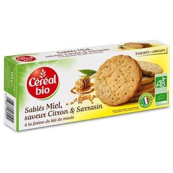 Biscuits sablés Céréal Bio  Miel citron sarrasin - 132g