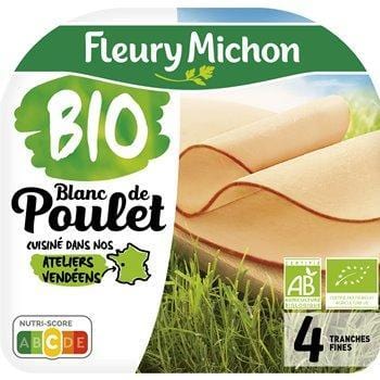 Blanc de poulet Fleury Michon Bio x4 - 120g