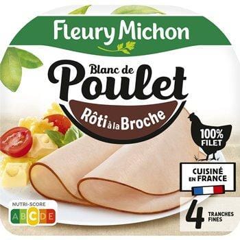 Blanc de poulet Fleury Michon rôti à la broche x4 - 120g