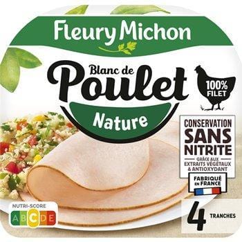 Blanc de poulet Fleury MIchon Sans nitrite x4- 120g