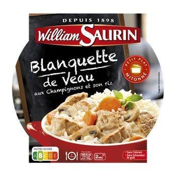 Blanquette veau William Saurin Champignons et riz 285g