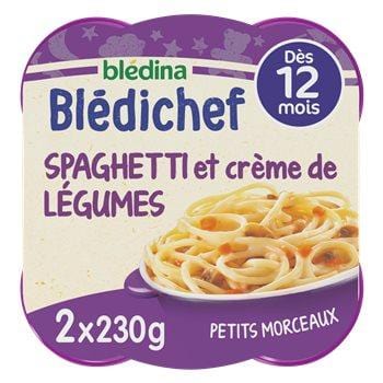 Bledina  Bledichef Spaghetti et Creme de Legumes 133g