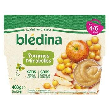 Bledina Puree Pommes Mirabelles 4x100g