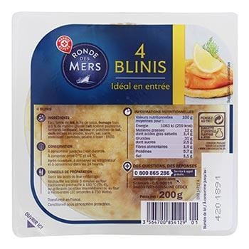 Blinis Ronde des mers x4 - 200g