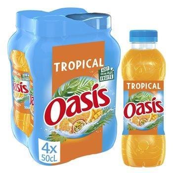 Boisson aux fruits Oasis Tropical - 4x50cl