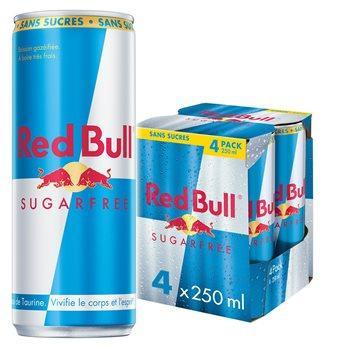 Boisson énergisante Red Bull Sugar free - 4x250ml