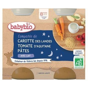 Babybio Carotte des Landes Tomate d'Aquitaine Pates 2x200g