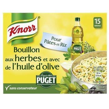 Bouillon herbes Knorr Huile Puget - Tablette x15 150g
