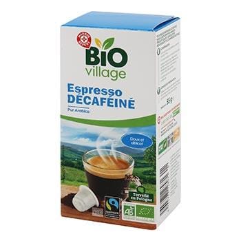 Café capsules Bio Village Espresso Décaféiné bio x10- 55g