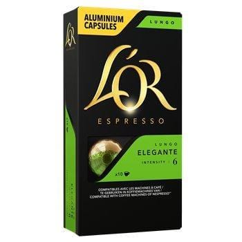 Café capsules espresso L'Or Lungo elegante - x10 - 52g