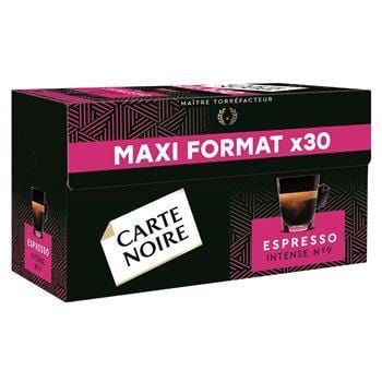 Café espresso Carte Noire N°9 Intense x30 - 159g