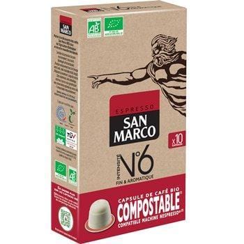 Café n°6  compostable San Marco Bio capsule x10 - 51g