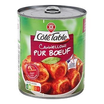 Cannelloni Côté Table Pur boeuf - 800g