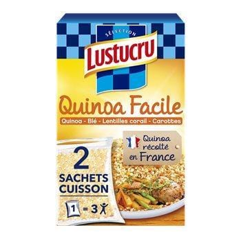Lustucru Quinoa Facile Lentilles Blé  Carotte 2x150g