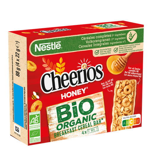 Cheerios Honey Bio Barres de Cereales 4x22g