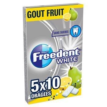 Chewing-gum Freedent white Fruits sans sucre x50 - 70g