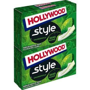 Chewing-gum Hollywood style Menthe verte - 4x92g