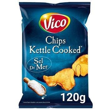 Chips Vico Kettled cooked Sel de mer - 120g