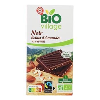 Chocolat noir Bio Village Amande Perou - 100g